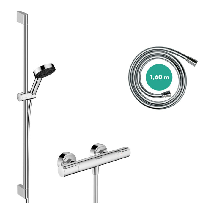hansgrohe Brause-Set Pulsify Select S 959mm Brausestange + Handbrause, 3jet, chrom