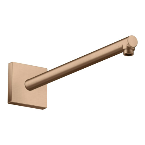 hansgrohe Brausearm 390mm, eckig, brushed red gold