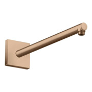 hansgrohe Brausearm 390mm, eckig, brushed red gold