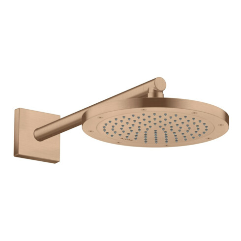 hansgrohe Brausearm 390mm, eckig, brushed red gold