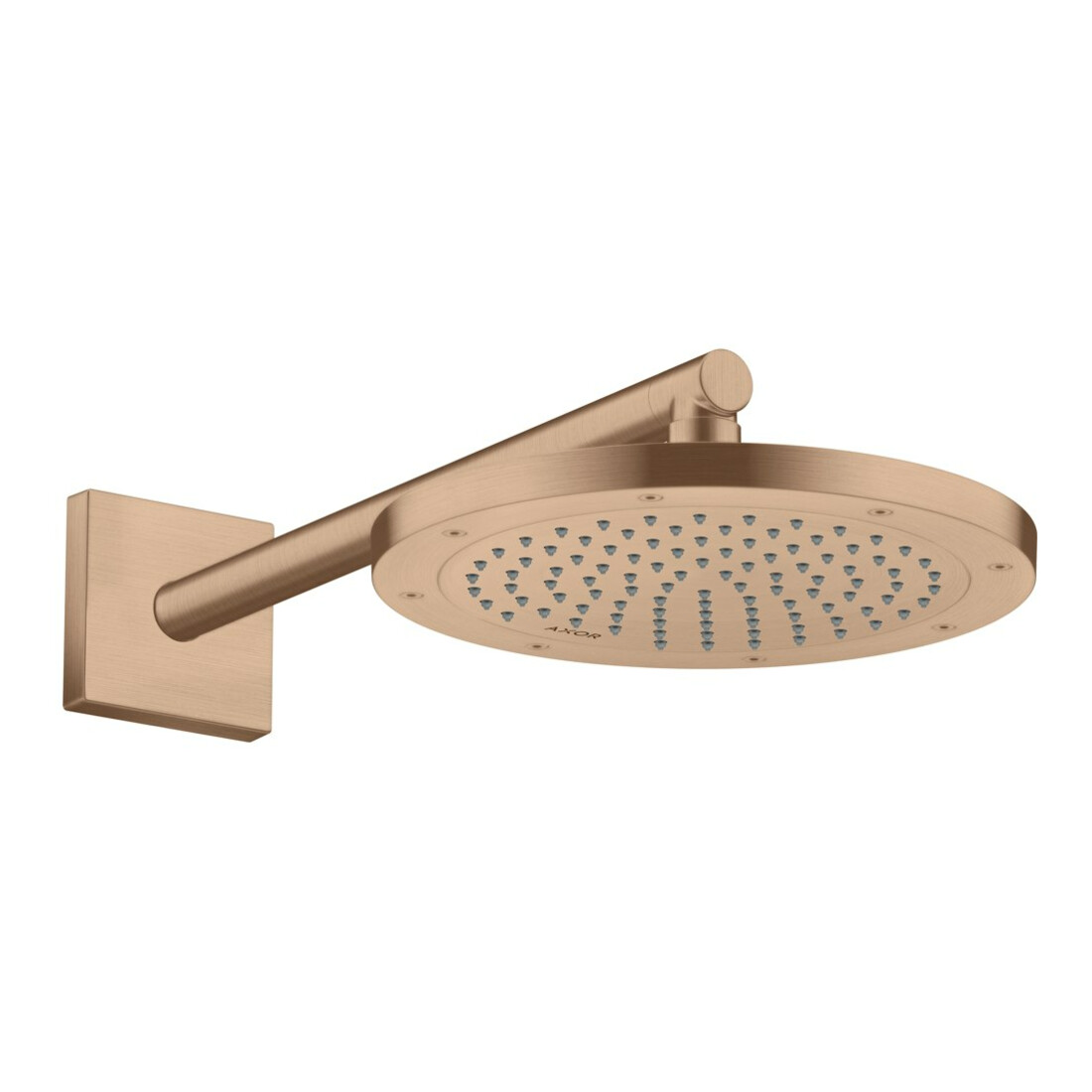 hansgrohe Brausearm 390mm, eckig, brushed red gold