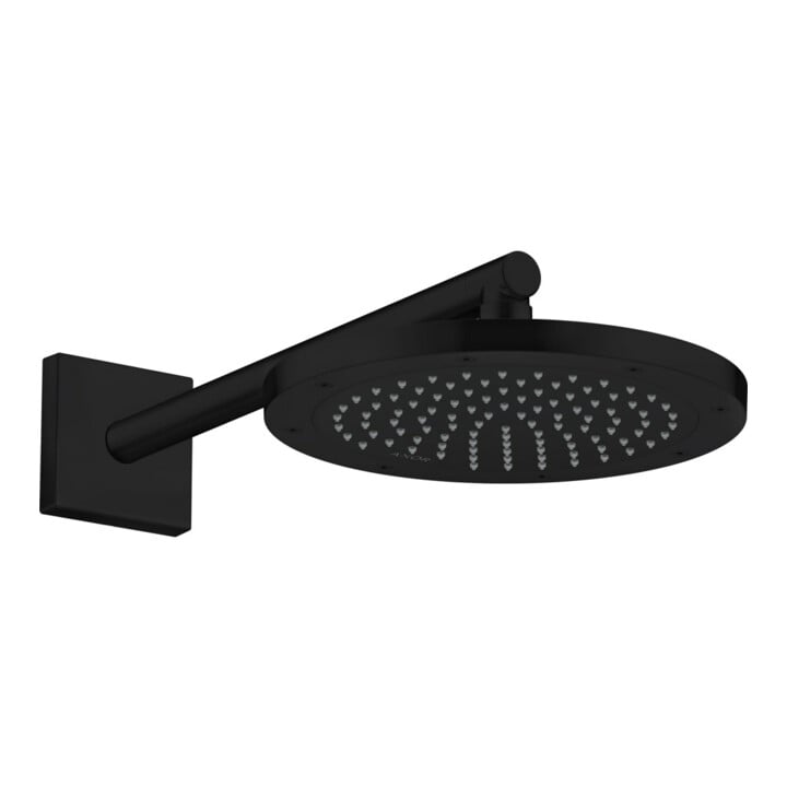 hansgrohe Brausearm 390mm, eckig, mattschwarz