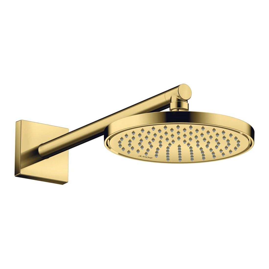 hansgrohe Brausearm 390mm, eckig, polished gold optic