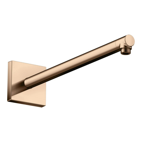 hansgrohe Brausearm 390mm, eckig, polished red gold