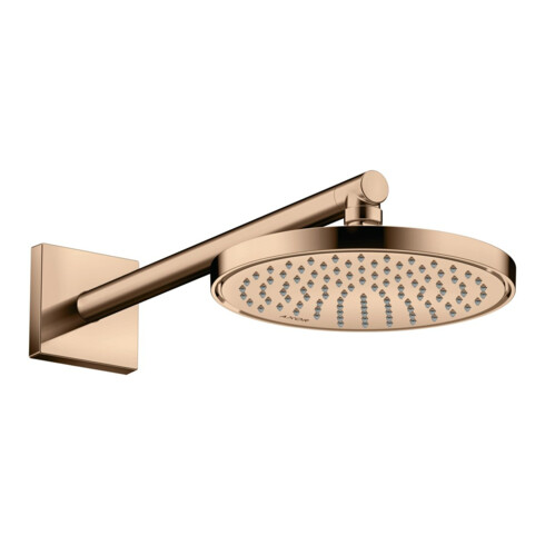 hansgrohe Brausearm 390mm, eckig, polished red gold