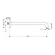 hansgrohe Brausearm 90° DN 15 Ausl. 389mm brush nickel