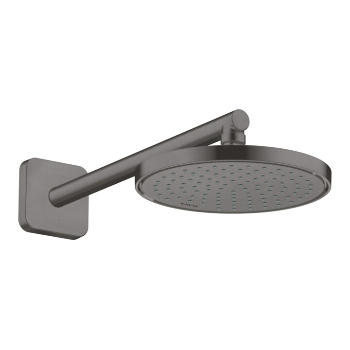 hansgrohe Brausearm softsquare Axor 390 mm, carré, chrome noir brossé