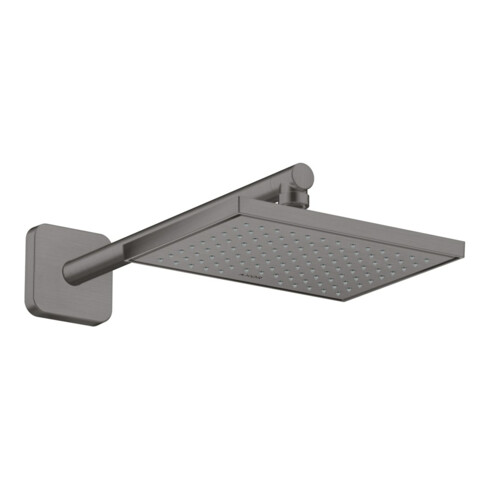 hansgrohe Brausearm softsquare Axor 390mm, eckig, brushed black chrome