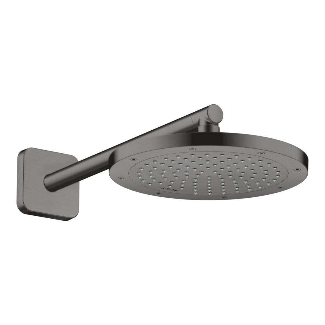 hansgrohe Brausearm softsquare Axor 390mm, eckig, brushed black chrome
