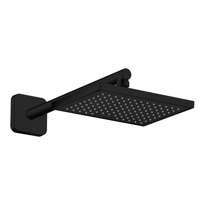 hansgrohe Brausearm softsquare Axor 390mm, eckig, mattschwarz