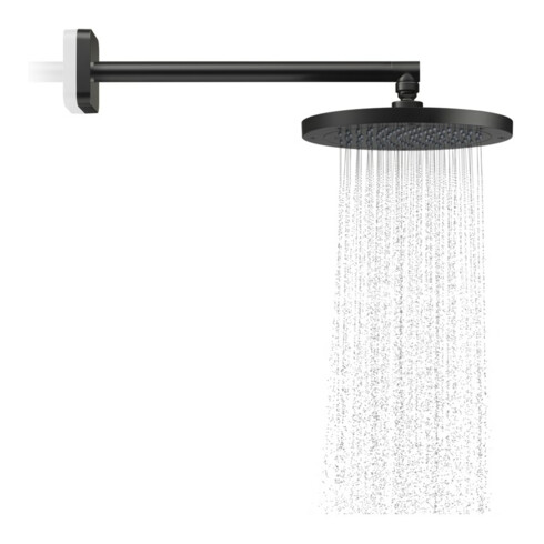 hansgrohe Brausearm softsquare Axor 390mm, eckig, mattschwarz