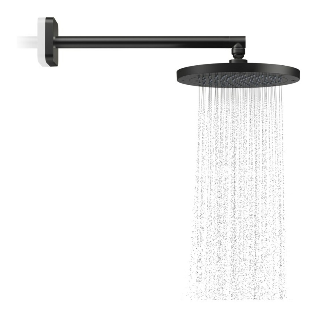 hansgrohe Brausearm softsquare Axor 390mm, eckig, mattschwarz