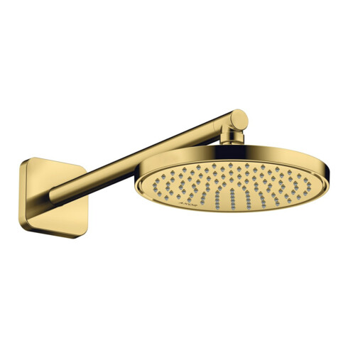 hansgrohe Brausearm softsquare Axor 390mm, eckig, polished gold optic
