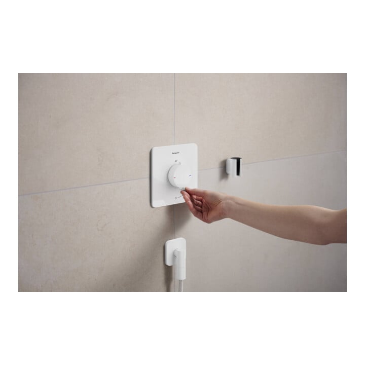 hansgrohe Brausehalter Porter Fine fest. Haltep., aus Metall, mattweiß