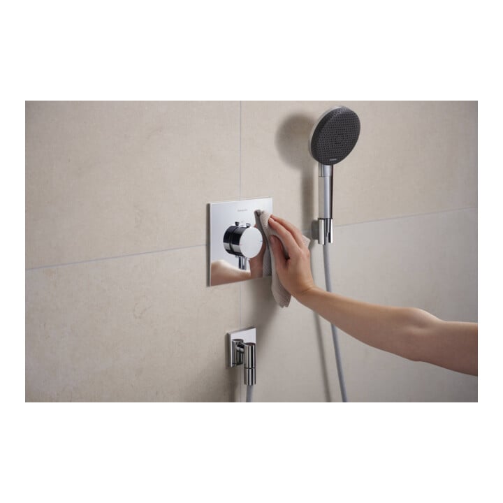 hansgrohe Brausehalter Porter Fine feste Halteposition, aus Metall, chrom