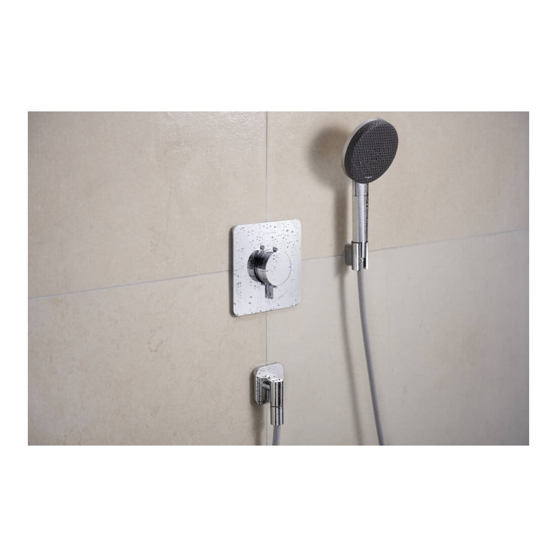 hansgrohe Brausehalter Porter Fine feste Halteposition, aus Metall, chrom
