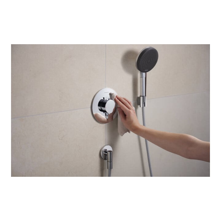 hansgrohe Brausehalter Porter Fine feste Halteposition, aus Metall, chrom