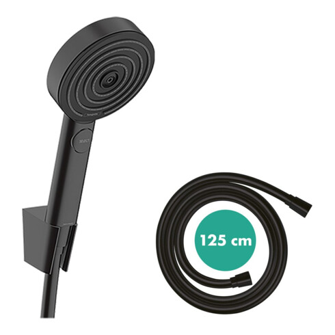 hansgrohe Brausehalter-Set Pulsify Sel. S 105 1250mm Schlauch, matt-sw, Relaxat, 3jet