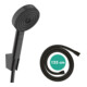 hansgrohe Brausehalter-Set Pulsify Sel. S 105 1250mm Schlauch, matt-sw, Relaxat, 3jet-4