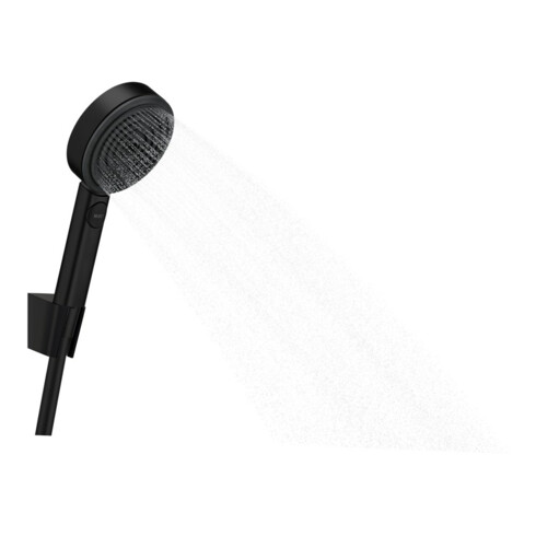 hansgrohe Brausehalter-Set Pulsify Sel. S 105 1250mm Schlauch, matt-sw, Relaxat, 3jet
