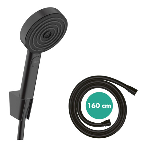 hansgrohe Brausehalter-Set Pulsify Sel. S 105 1600mm Schlauch, matt-sw, Relaxat, 3jet