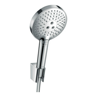 hansgrohe Brausehalter-Set Raindance Select S 1250mm Brauseschlauch, chrom, 3jet