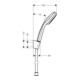 hansgrohe Brausehalterset Croma 100 Mono Kopf 100mm Schlauch 125cm chrom