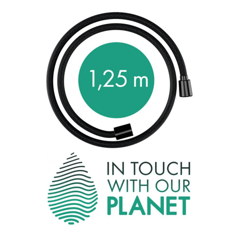 hansgrohe Brauseschlauch Designflex 1250mm, brushed black chrome