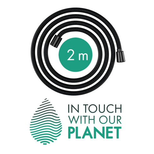 hansgrohe Brauseschlauch Designflex 2000mm, brushed black chrome