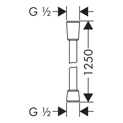hansgrohe Brauseschlauch ISIFLEX 1250 mm weiß