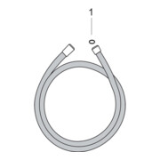 hansgrohe Brauseschlauch ISIFLEX 1600 mm Edelstahl-optik-1