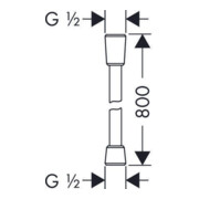 hansgrohe Brauseschlauch ISIFLEX B 800 mm chrom