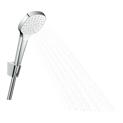 hansgrohe Brausehalterset Croma Select E 1250mm Brauseschlauch, 1jet, weiß/chrom