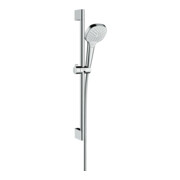 hansgrohe Brause-Set Croma Select E Vario 669mm Brausestange, chrom/weiß