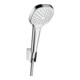 hansgrohe Brausehalter-Set Croma Sel. E Vario 1600mm Brauseschlauch, weiß/chrom-1