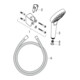 hansgrohe Brauseset CROMA SELECT S VARIO Isiflex Brauseschlauch 1250 mm weiß/chrom-1