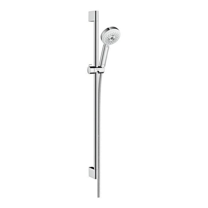 hansgrohe Brauseset CROMETTA 100 MULTI Brausestange Unica´Croma 900 mm weiß/chrom