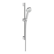 hansgrohe Brauseset CROMETTA 100 VARIO Brausestange Unica´Croma 650 mm weiß/chrom-1