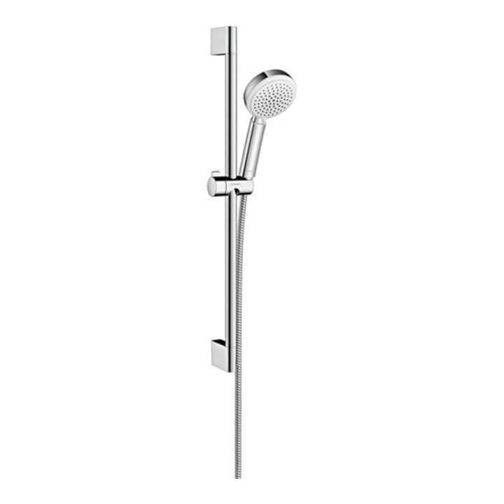 hansgrohe Brauseset CROMETTA 100 VARIO Brausestange Unica´Croma 650 mm weiß/chrom