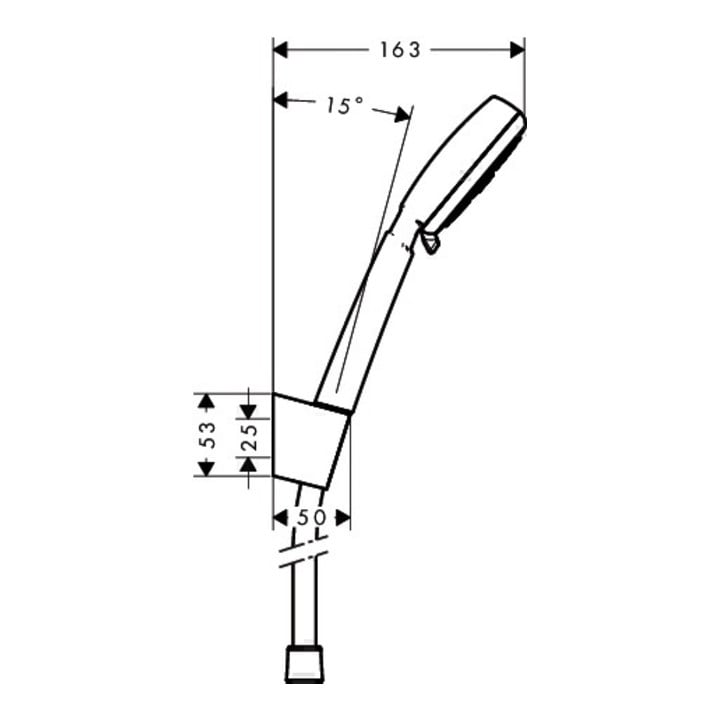 hansgrohe Brauseset CROMETTA 100 VARIO Metaflex Brauseschlauch 1250 mm weiß/chrom