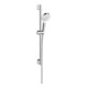 hansgrohe Brauseset CROMETTA 1JET Unica´ Croma Brausestange 650 mm weiß/chrom