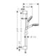 hansgrohe Brauseset CROMETTA 1JET Unica´ Croma Brausestange 650 mm weiß/chrom