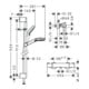 hansgrohe Brauseset ECOSTAT 1001 CL COMBI CROMETTA Brausestange 900 mm weiß/chrom-1