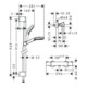 hansgrohe Brauseset ECOSTAT 1001 CL COMBI CROMETTA Brausestange 900 mm weiß/chrom-4