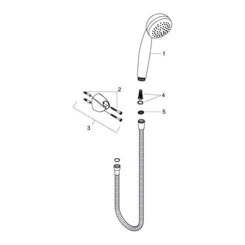 hansgrohe Brauseset MONO CROMETTA 85 Metaflex Brauseschlauch 1250 mm chrom