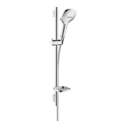 hansgrohe Brauseset SELECT E 120 3jet RAINDANCE Brausestange Unica´S Puro 650 mm weiß/chrom