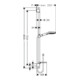 hansgrohe Brauseset SELECT E 120 3jet RAINDANCE Brausestange Unica´S Puro 900 mm weiß/chrom-1