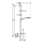 hansgrohe Brauseset SELECT E 150 3jet RAINDANCE Brausestange Unica'S Puro 900 mm chrom-1