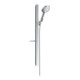 hansgrohe Brauseset Select S 120 3jet/Unica´ E RAINDANCE 125 mm, Brausestange 90 cm chrom 16 l/min-1