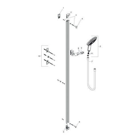 hansgrohe Brauseset SELECT S 150 3jet RAINDANCE Brausestange Unica 900 mm chrom